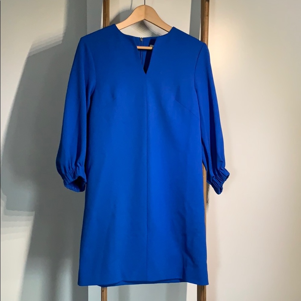 Tibi blue crepe shift dress